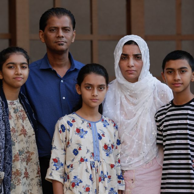 The family of Sabika Aziz Sheikh, an exchange student murdered at Santa Fe High School on May 18, 2018.