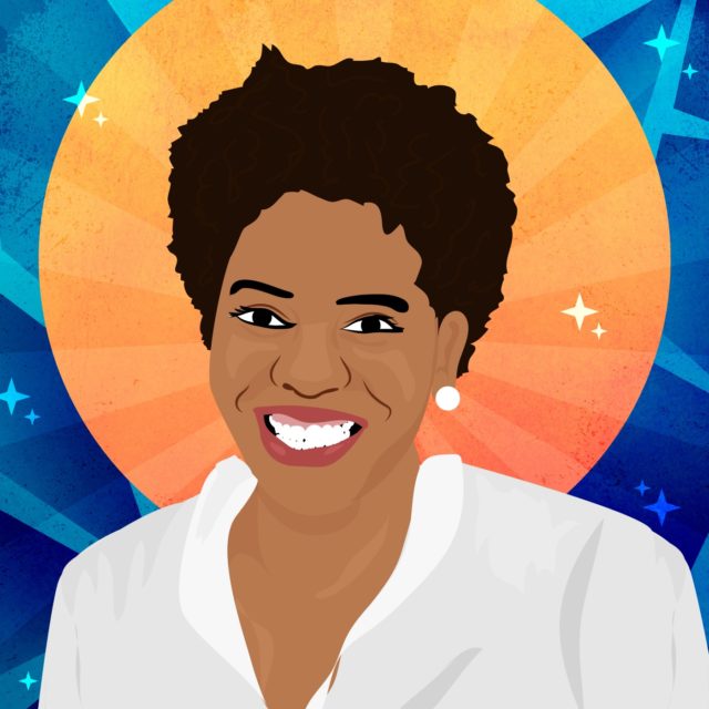 Illustration of Quiana Agbai, a Black woman, smiling